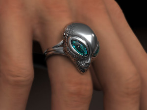 Alien ring 3D print model 3D प्रिंट मॉडल