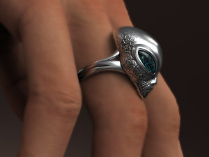 Alien ring 3D print model 3D प्रिंट मॉडल