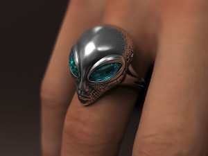 Alien ring 3D print model 3D प्रिंट मॉडल