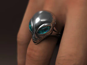 Alien ring 3D print model 3D Print Model