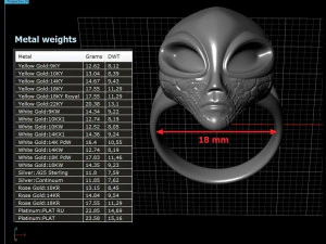Alien ring 3D print model 3D Print Model