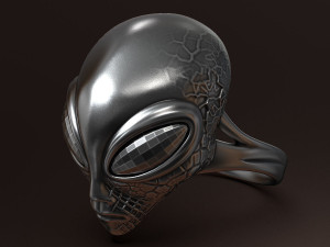 Alien ring 3D print model 3D प्रिंट मॉडल
