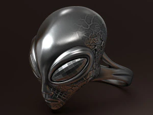 Alien ring 3D print model 3D Print Model