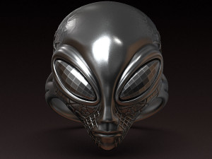 Alien ring 3D print model 3D प्रिंट मॉडल