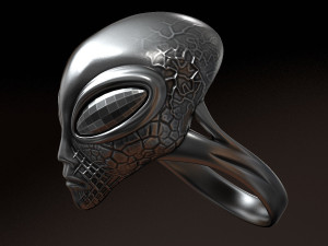 Alien ring 3D print model 3D प्रिंट मॉडल