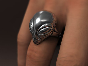 Alien ring 3D print model 3D प्रिंट मॉडल
