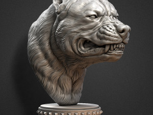 Aggressive pit bull Sculpture for a 3d printer 3D 打印模型