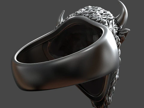 Of a bison head ring 3D Print Model