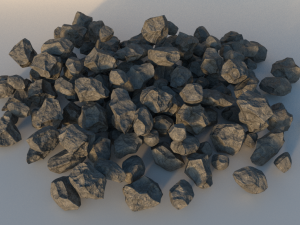 rock and stone collection low poly 3D Model