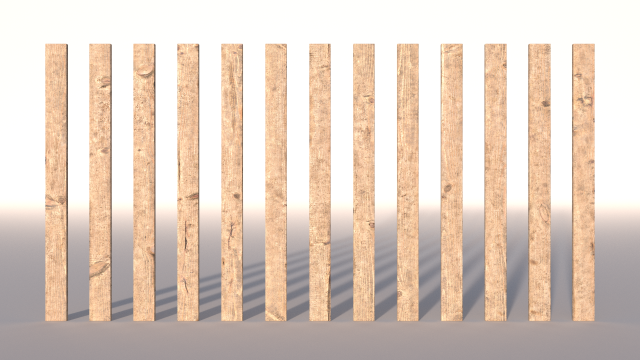 wooden planks worn - 13 low poly planks Model 3D .c4d .max .obj .3ds .fbx .stl .blend 