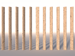 wooden planks worn - 13 low poly planks Model 3D