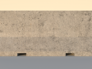 road concrete barrier - step barrier 3D Model