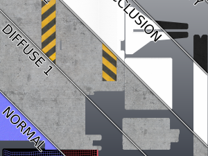 road concrete barrier - step barrier 3D Model