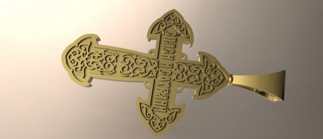 orthodox cross 3D Model .c4d .max .obj .3ds .fbx .stl .blend 