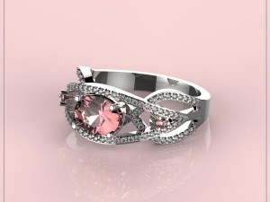 3d jewelry design ring file format stl model Model Cetak 3D