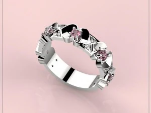 3d jewelry design ring file format stl model 3D Print Model