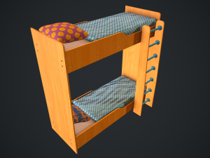 bed children Modello 3D