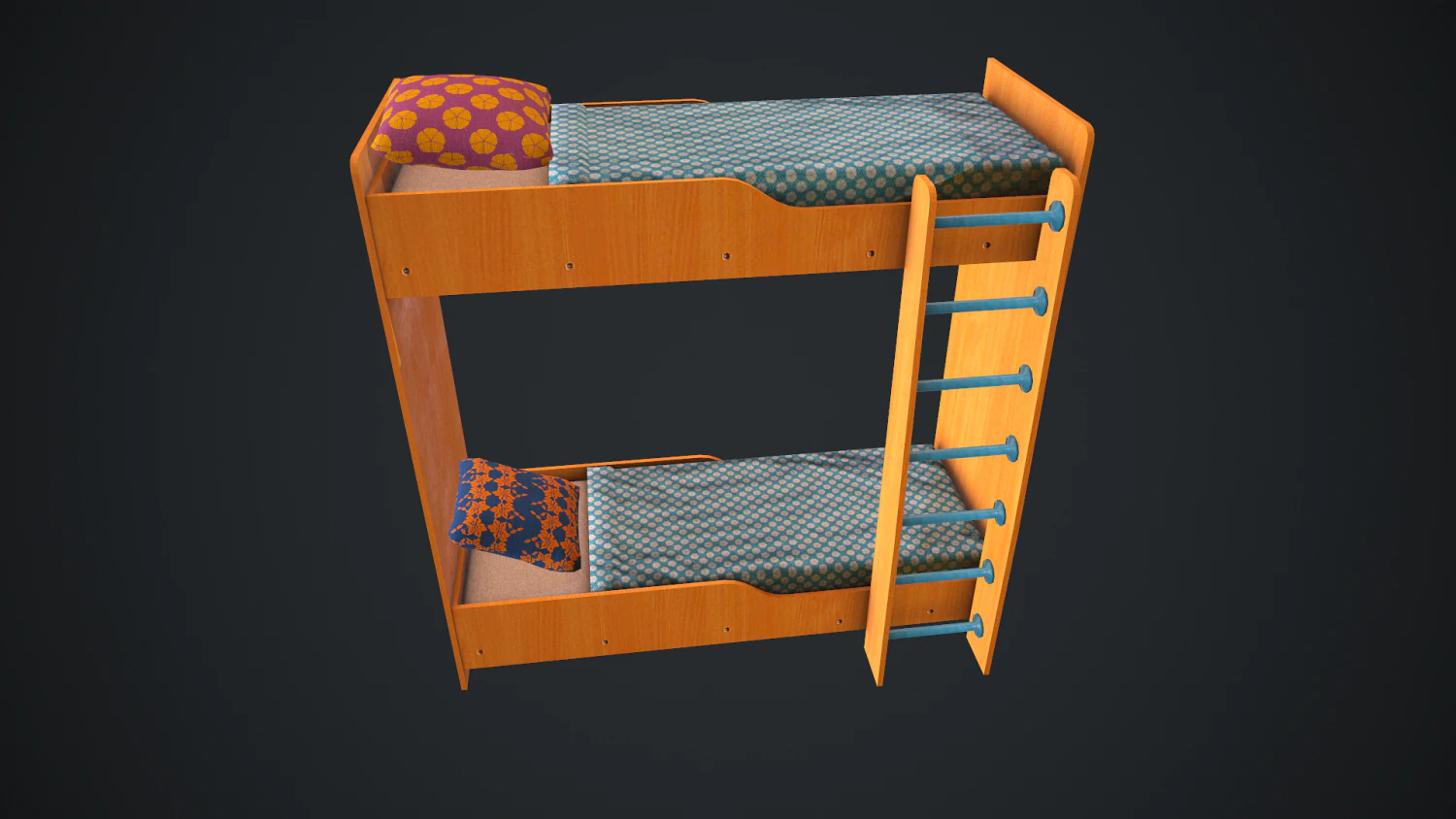 침대 어린이 3D 모델 .c4d .max .obj .3ds .fbx .stl .blend 