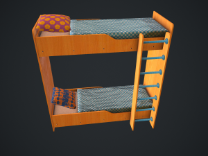 bed children 3D Model