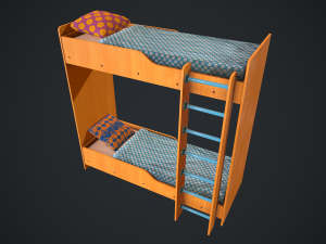 bed children Modello 3D