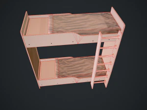 침대 어린이 3D 모델