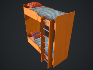 bed children Modello 3D