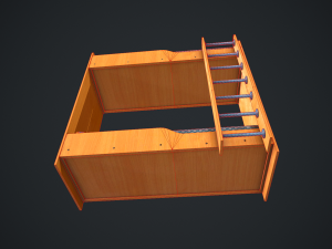 bed children Modello 3D