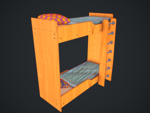 bed children Modello 3D