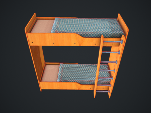 bed children Modello 3D