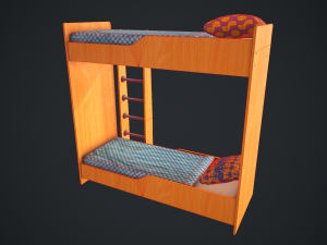 bed children Modello 3D