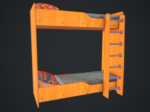 bed children Modello 3D