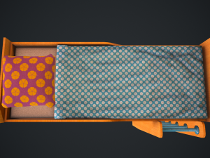 bed children Modello 3D