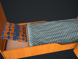 bed children Modello 3D