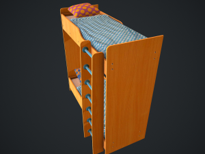 bed children Modello 3D