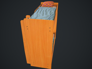 bed children Modello 3D