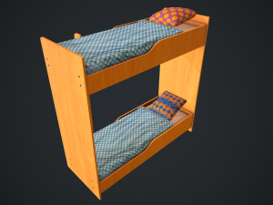 bed children Modello 3D