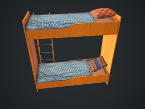 bed children Modello 3D