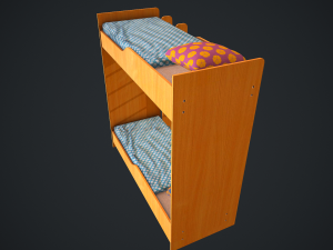bed children Modello 3D
