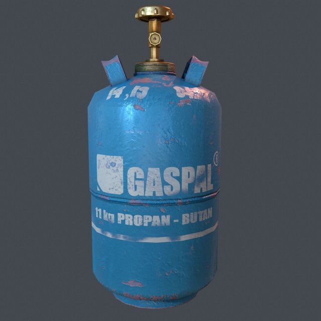 gas bottle Model 3D .c4d .max .obj .3ds .fbx .stl .blend 