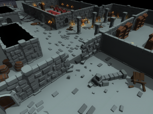poly pack dungeons and caves Model 3D