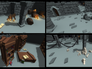 poly pack dungeons and caves Model 3D