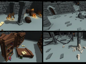 poly pack dungeons and caves 3D Model