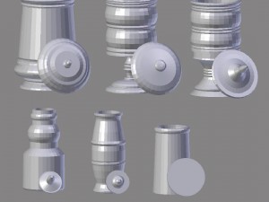 bottle jar vase collection 3D Modell