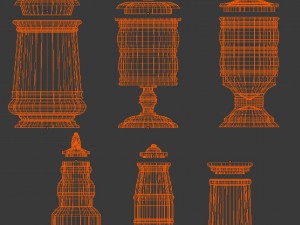 bottle jar vase collection 3D Modell