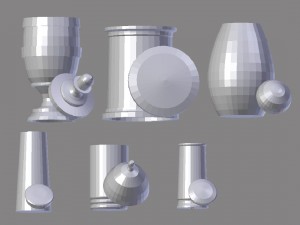 bottle jar vase collection 3D Modell