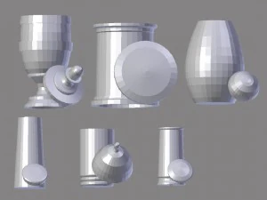 bottle jar vase collection 3D Model