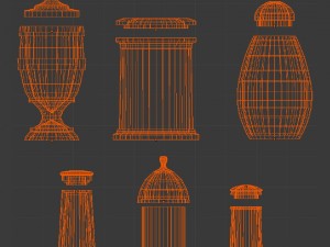 bottle jar vase collection 3D Modell