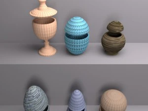 bottle jar vase collection 3D Model