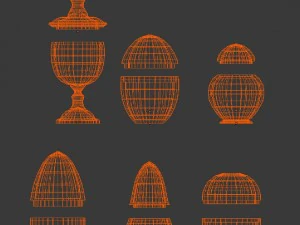 bottle jar vase collection 3D Model