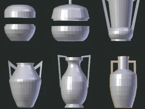 bottle jar vase collection 3D Model